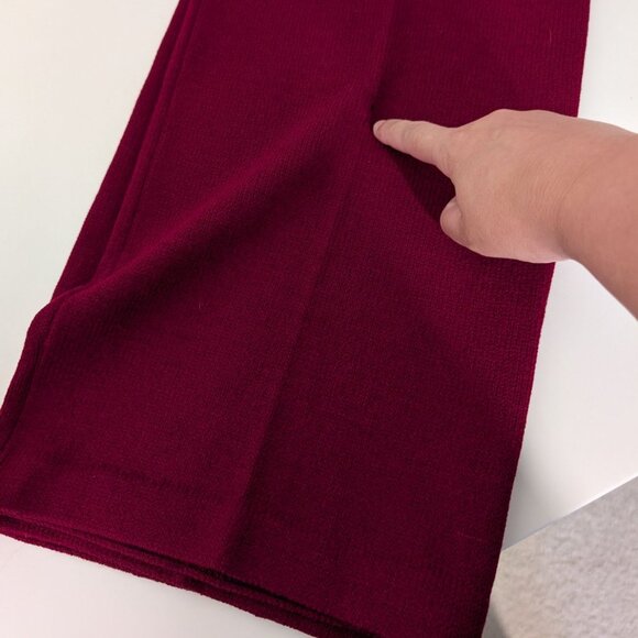 Vintage St John Santana Knit Pants Womens Size 6 Red Wide Leg Pull On USA Made - Picture 8 of 15